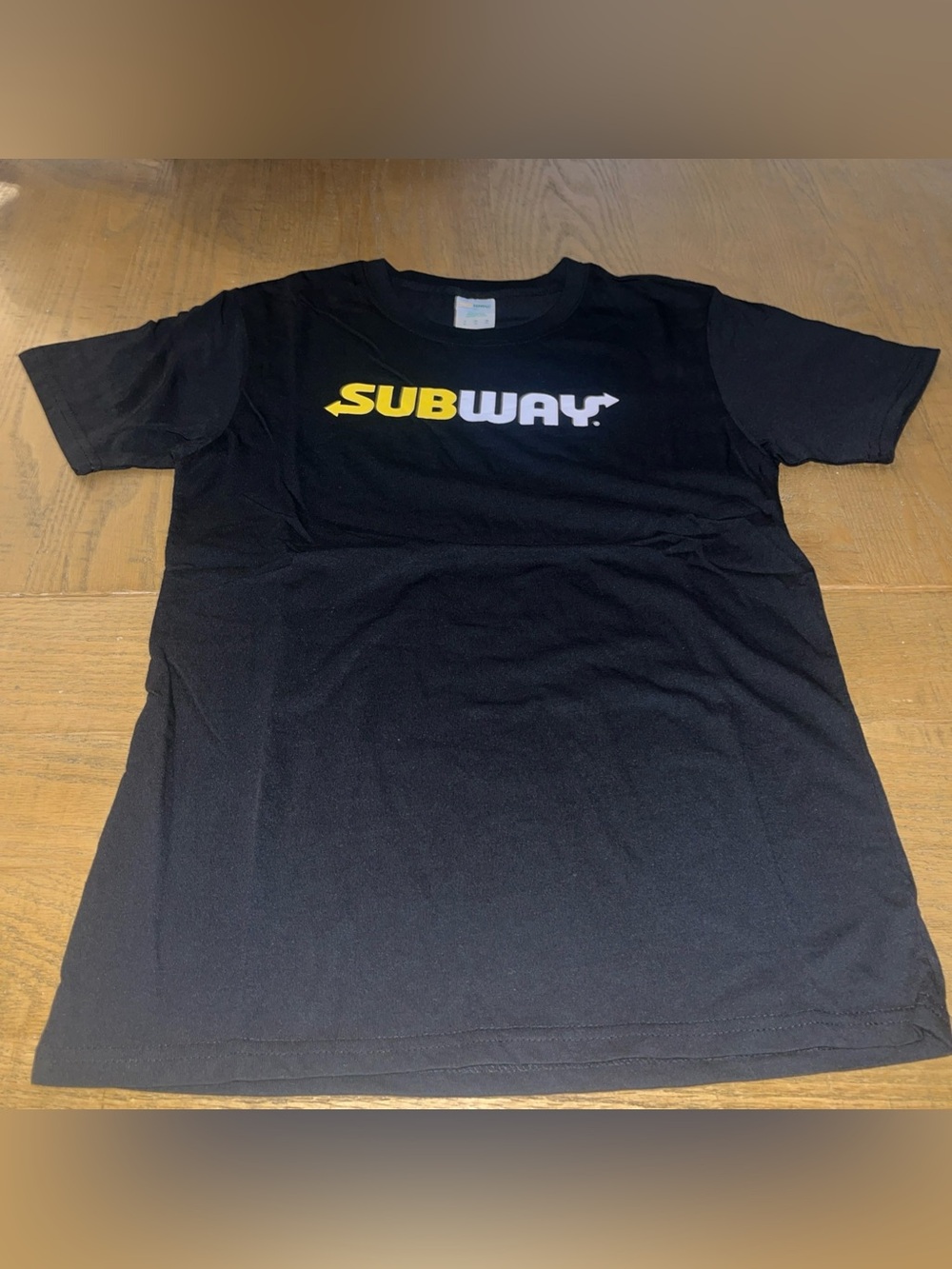 Subway T-Shirt Adult Size Small Short Sleeve Black Employee Graphic Tee